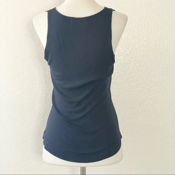 ILLIA Blue Leather Blouse - Picture 2 of 8